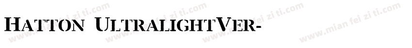 Hatton UltralightVer字体转换